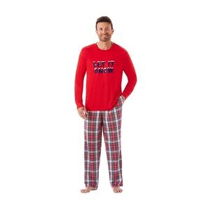NWT Member's Mark Family Sleep Men's 2-Piece Pajama Set- Let It Snow